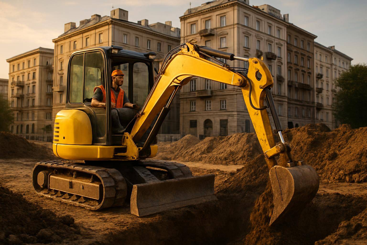 Minikoparka w mieście – kiedy wynajem to najlepsze rozwiązanie?